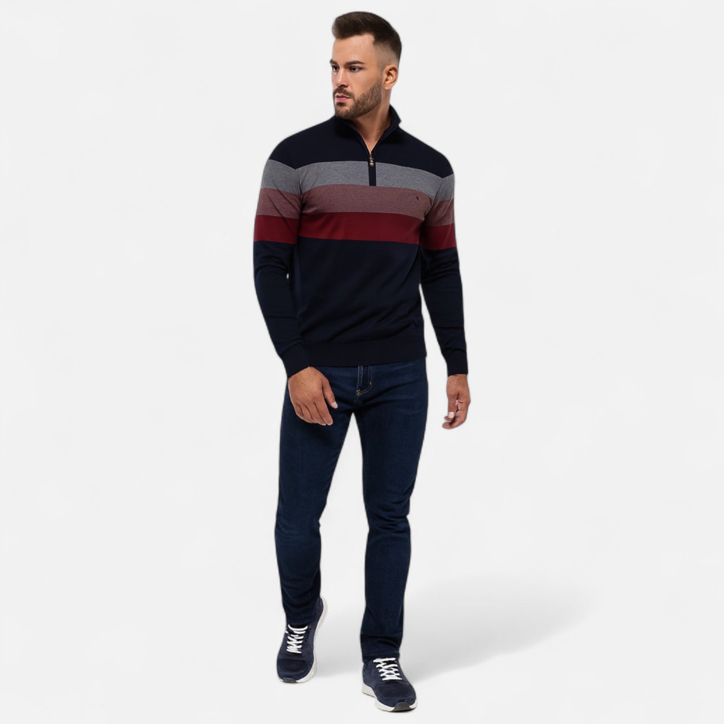 Oldmonchester | Men’s Quarter-Zip Sweater – Timeless Style, Refined Comfort
