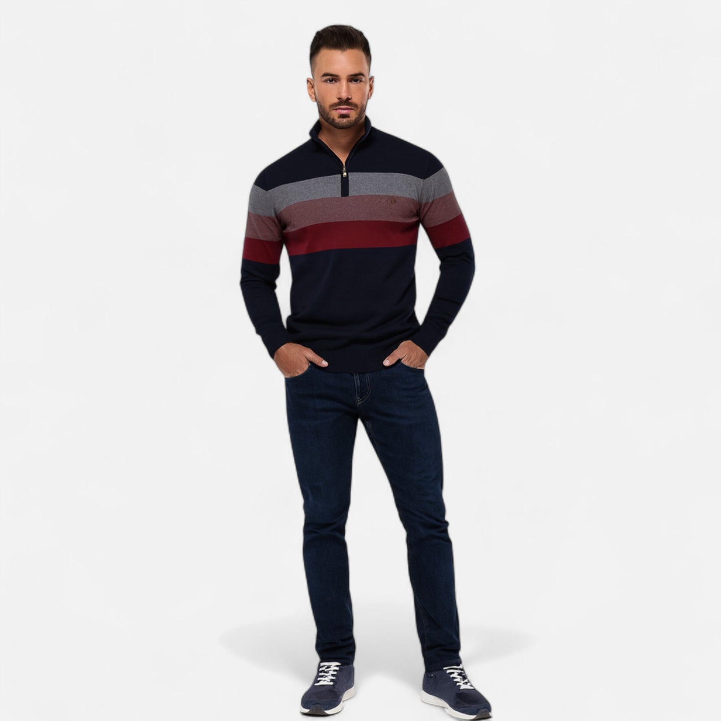 Oldmonchester | Men’s Quarter-Zip Sweater – Timeless Style, Refined Comfort