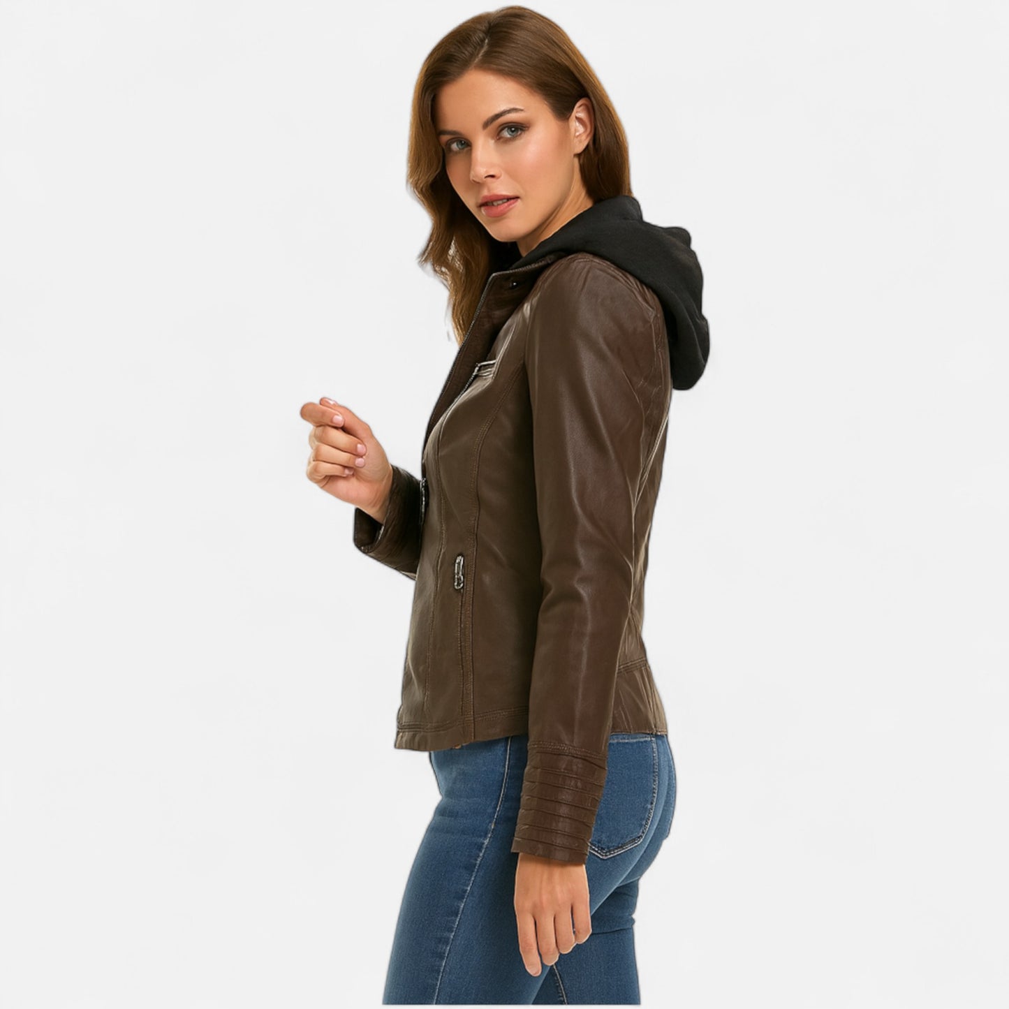 Oldmonchester | Women’s Leather Jacket – Timeless Elegance, Refined Edge