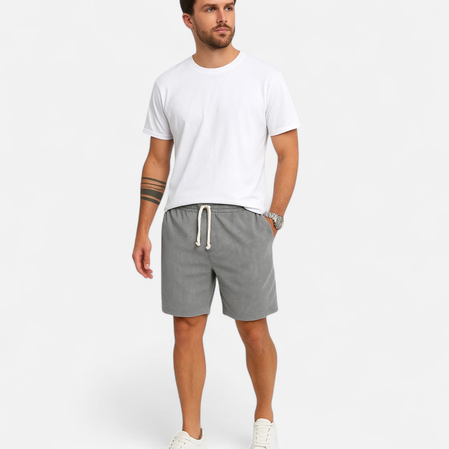 Old Monchester | Men’s Shorts – Tailored Fit, Lightweight Cotton Blend