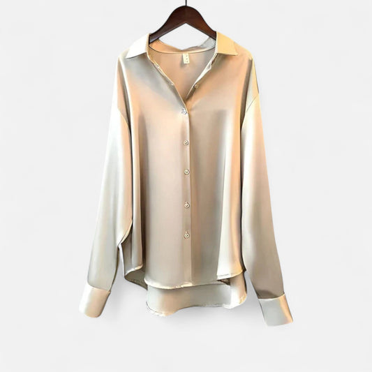 Old Monchester | Women’s Silk Shirt – Timeless Elegance in a Lustrous Finish