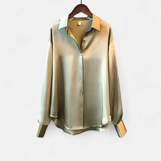 Old Monchester | Women’s Silk Shirt – Timeless Elegance in a Lustrous Finish