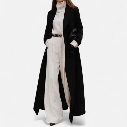 Oldmonchester | Women’s Longline Wool-Blend Coat – Timeless Elegance, Modern Poise