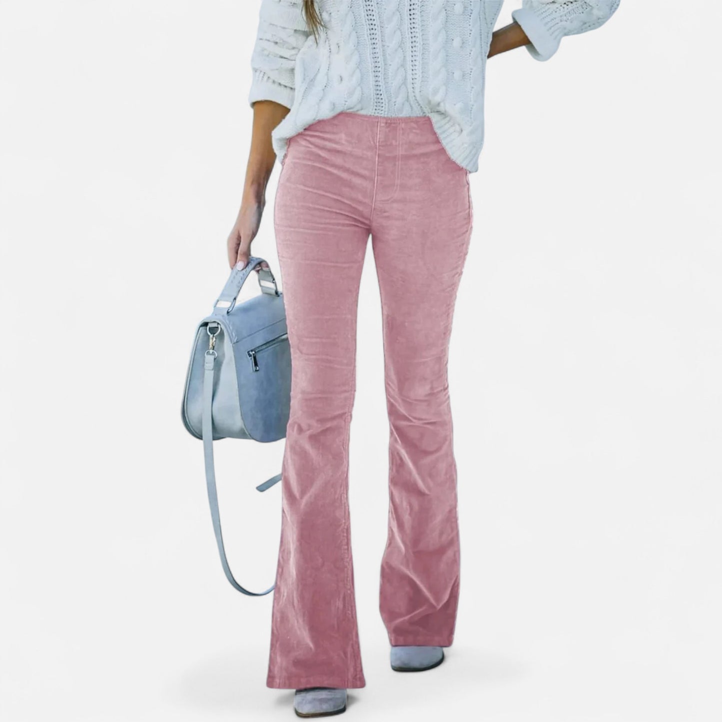 Oldmonchester | Women’s High-Waist Flare Trousers – Timeless Style, Refined Silhouette