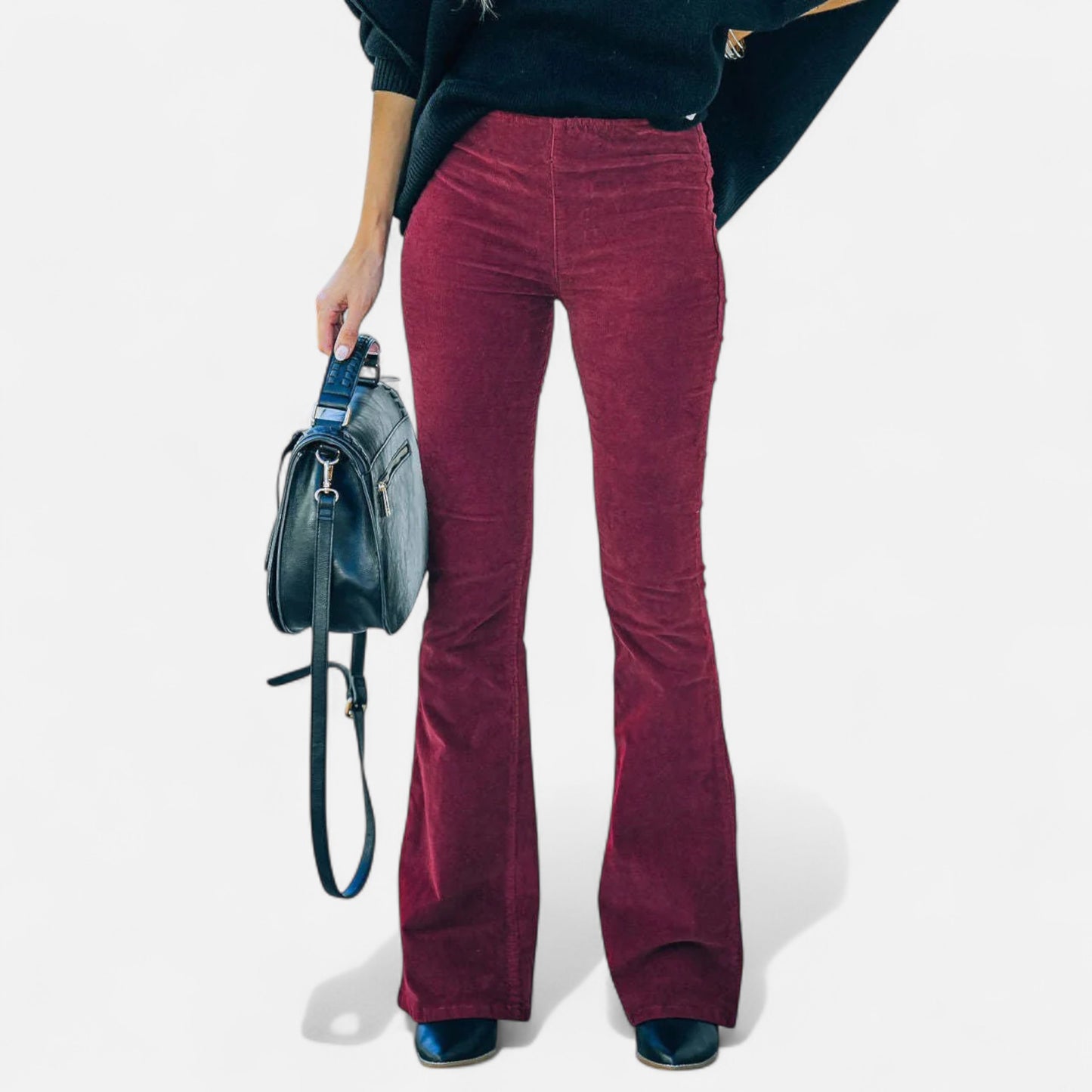 Oldmonchester | Women’s High-Waist Flare Trousers – Timeless Style, Refined Silhouette