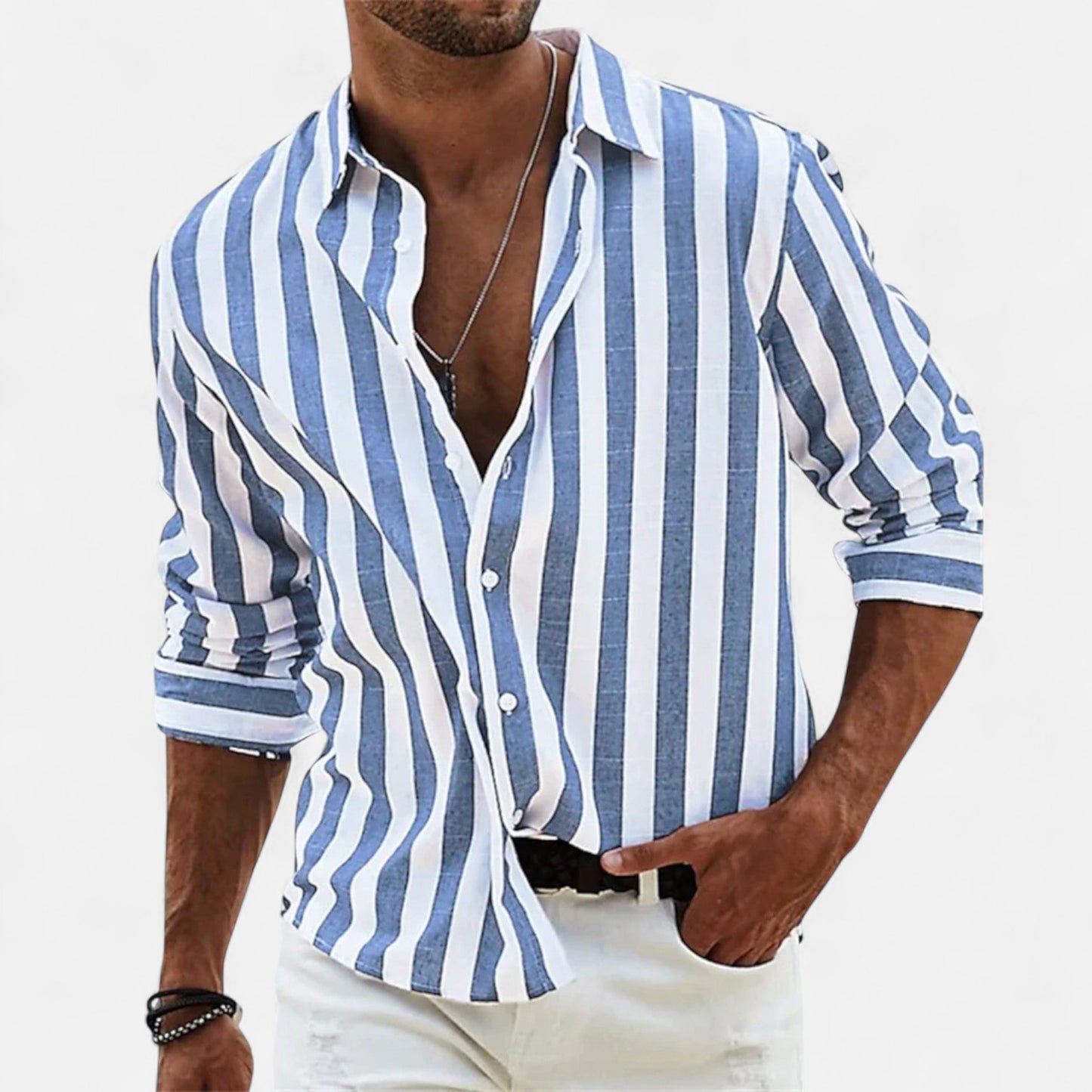 Old Monchester | Men’s Riviera Linen Shirt – Coastal Elegance, Timeless Warm-Weather Style