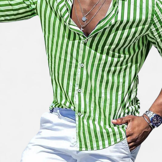 Old Monchester | Men’s Riviera Linen Shirt – Coastal Elegance, Timeless Warm-Weather Style