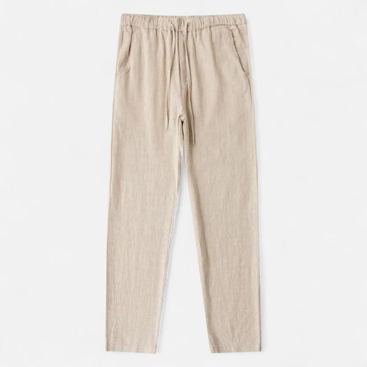Old Monchester | Men’s Loose Fit Linen Trousers – Lightweight Elegance for Warm-Weather Comfort