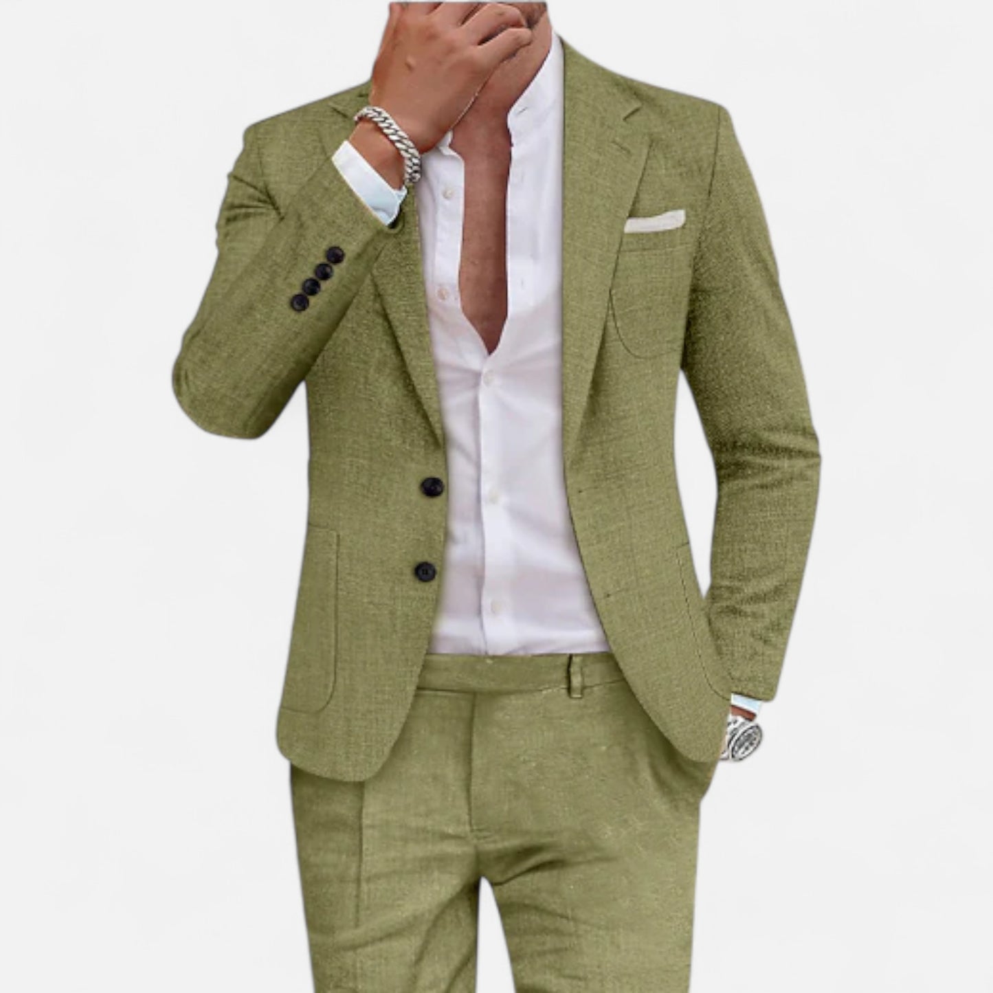 Oldmonchester | Men’s Linen Suit – Modern Elegance, Refined Lightweight Style
