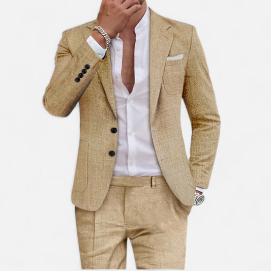 Oldmonchester | Men’s Linen Suit – Modern Elegance, Refined Lightweight Style