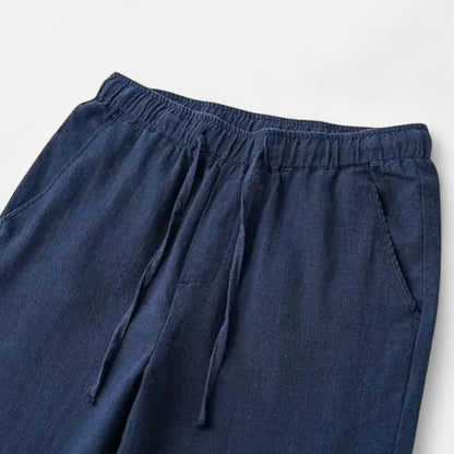 Old Monchester | Men’s Loose Fit Linen Trousers – Lightweight Elegance for Warm-Weather Comfort