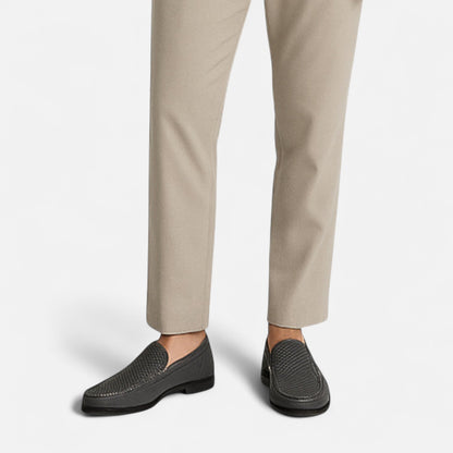 Old Monchester | Men’s Leather Slip-On Loafers – Timeless Formal Elegance