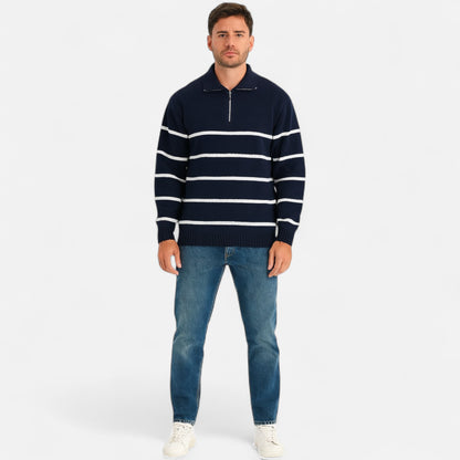 Oldmonchester | Men’s Retro Half-Zip Sweater – Vintage Heritage, Modern Refinement