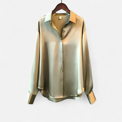 Old Monchester | Women’s Silk Shirt – Timeless Elegance in a Lustrous Finish
