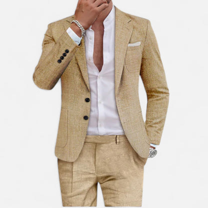 Oldmonchester | Men’s Linen Suit – Modern Elegance, Refined Lightweight Style